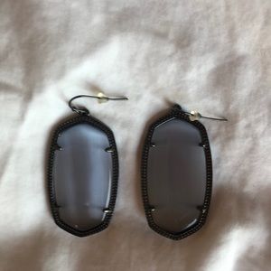 Kendra Scott Elle Gunmetal Drop Earrings